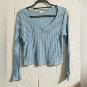Stitch & Pine Sky Blue Ribbed Sweater